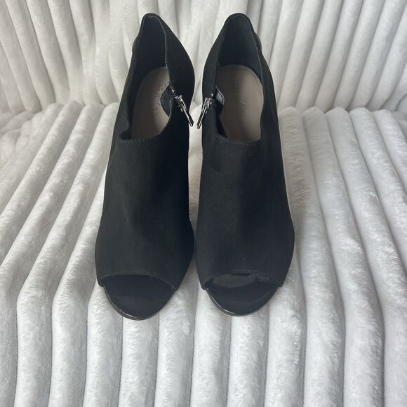 Calvin Klein Nastassia Suede Leather D'orsay Cutout Peep Toe Bootie Heels US 10 - Picture 4 of 15